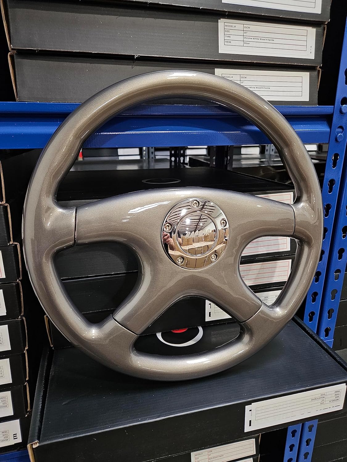 Raptor 15" Gray Wood Steering Wheel