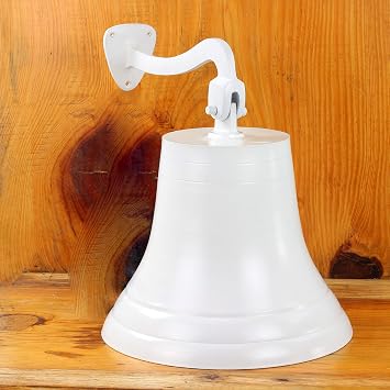 Navys Nautical Ships Aluminum Cast Premium Bell | Nursery Decor Gifts | Nagina International ... 6 Inches, White