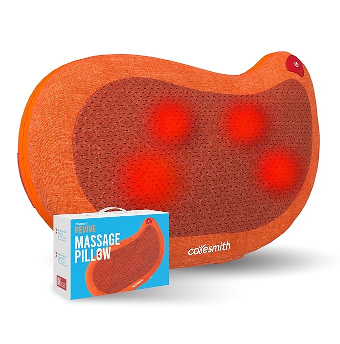 Caresmith Revive Cushion Massager Machine for Pain Relief | Neck and Back Pain Relief with Shaitsu Infrared Heat Therapy | 1 Year Warranty at Rs. 1499