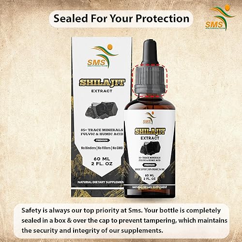 Miniatura 6 de Shilajit Pure Himalayan (suplemento de ácido fúlvico al 40%) (alto en minerales traza, sin rellenos, fabricado en los Estados Unidos)  Tintura sin