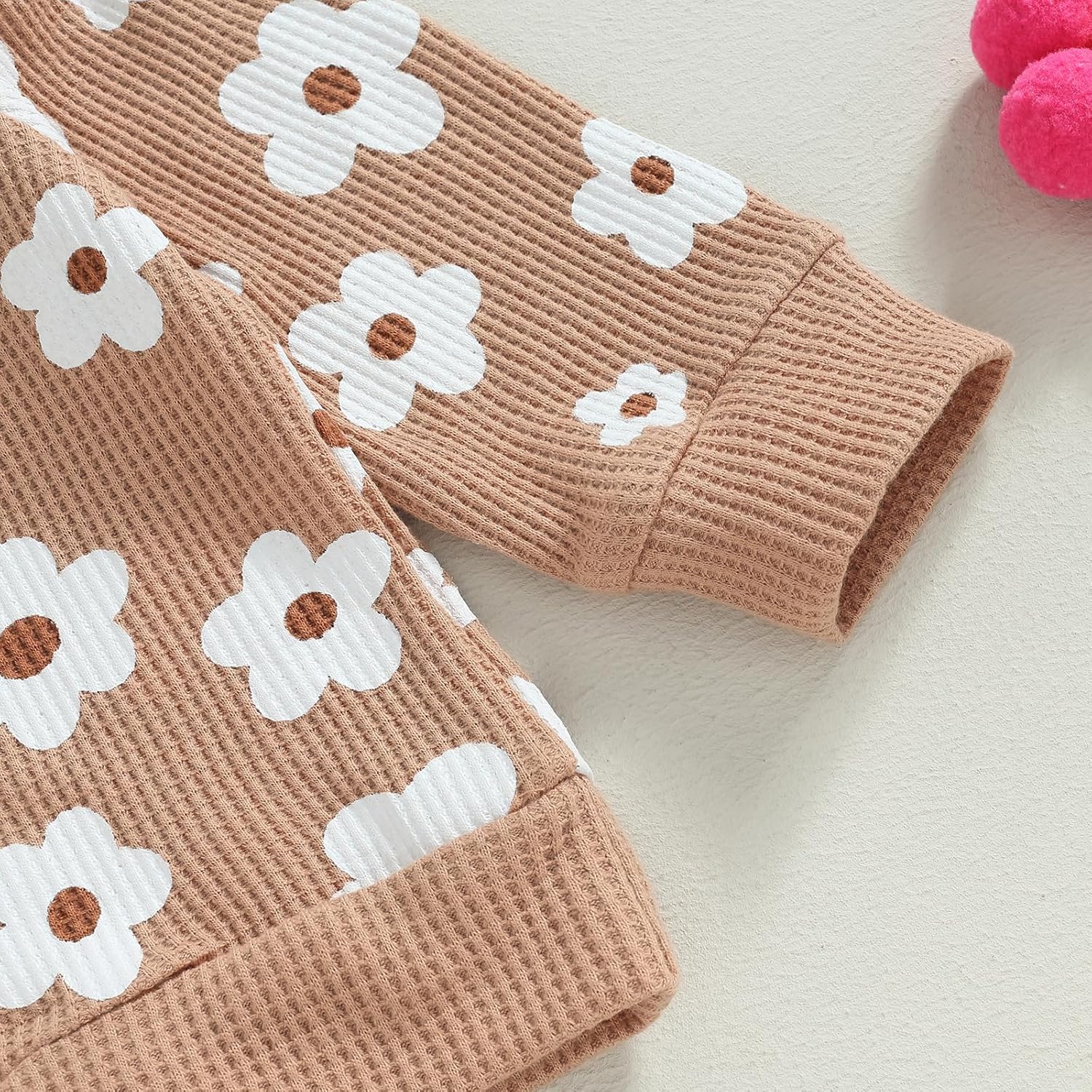 Toddler Baby Girl Fall Winter Clothes Newborn Infant Floral Pullover Sweatshirt T-Shirts+Pants 3PCS Outfits Set - Image 5