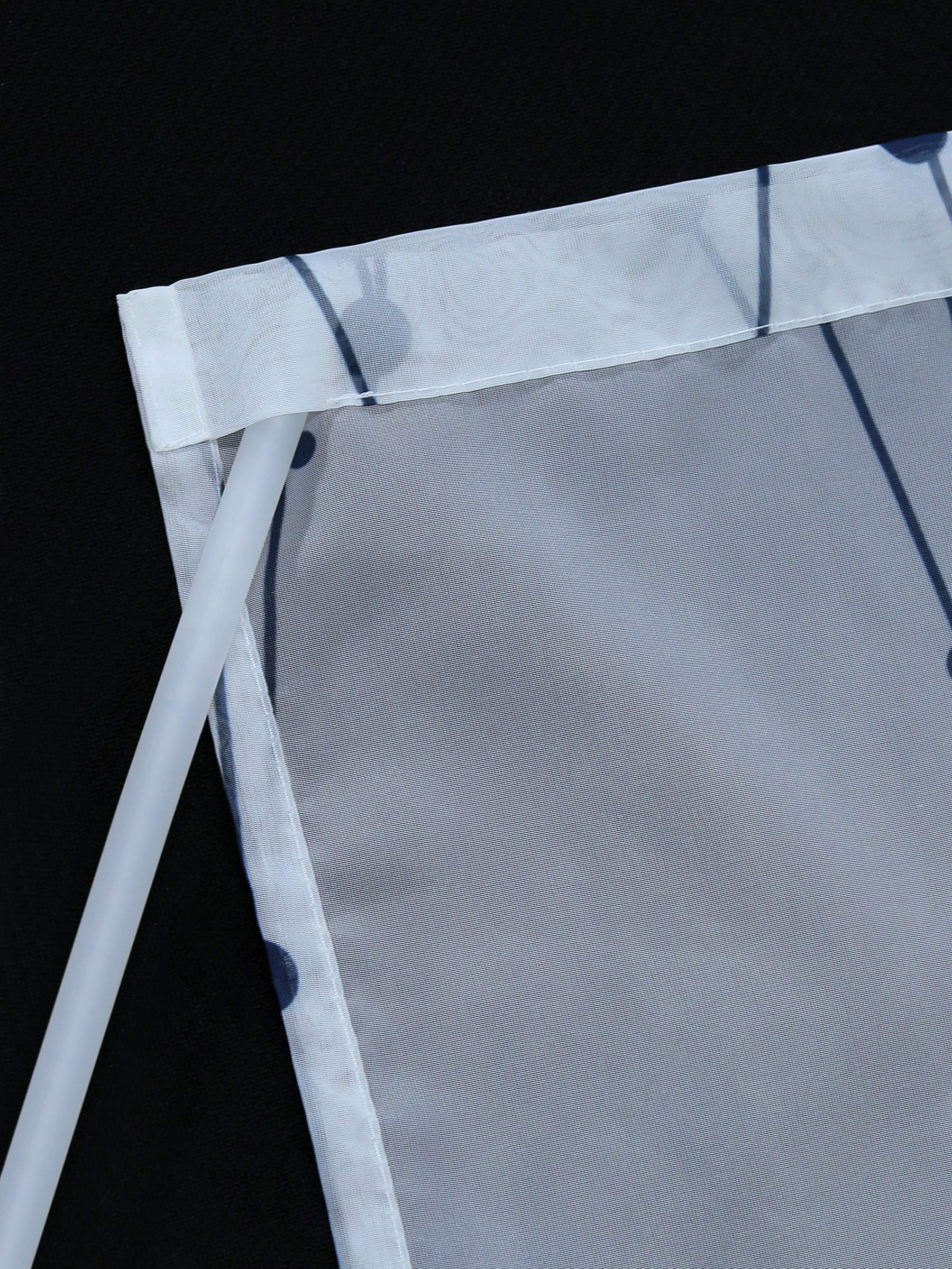 Joyswahl Voile Schiebegardine mit Klettband »Betty« transparenter Schiebevorhang mit Streifen, Grau, BxH 57x245cm (2 Stück), inkl. Beschwerungsstange