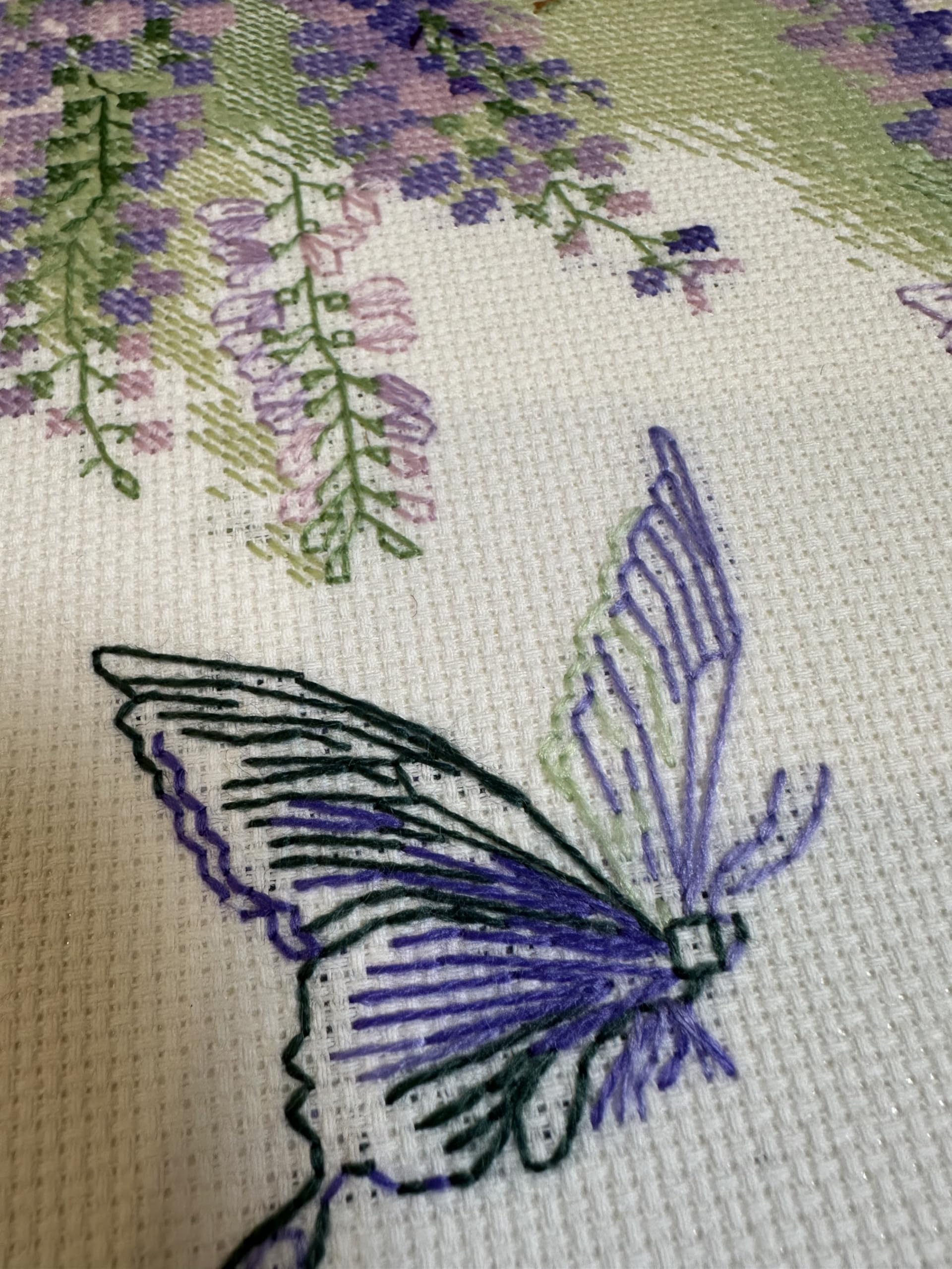 RIOLIS - Glicine 1672, Punto croce 30x40cm, Punto croce kit da ricamare, Disegni da ricamare, Embroidery kit, Set punto croce, Kit ricamo punto croce