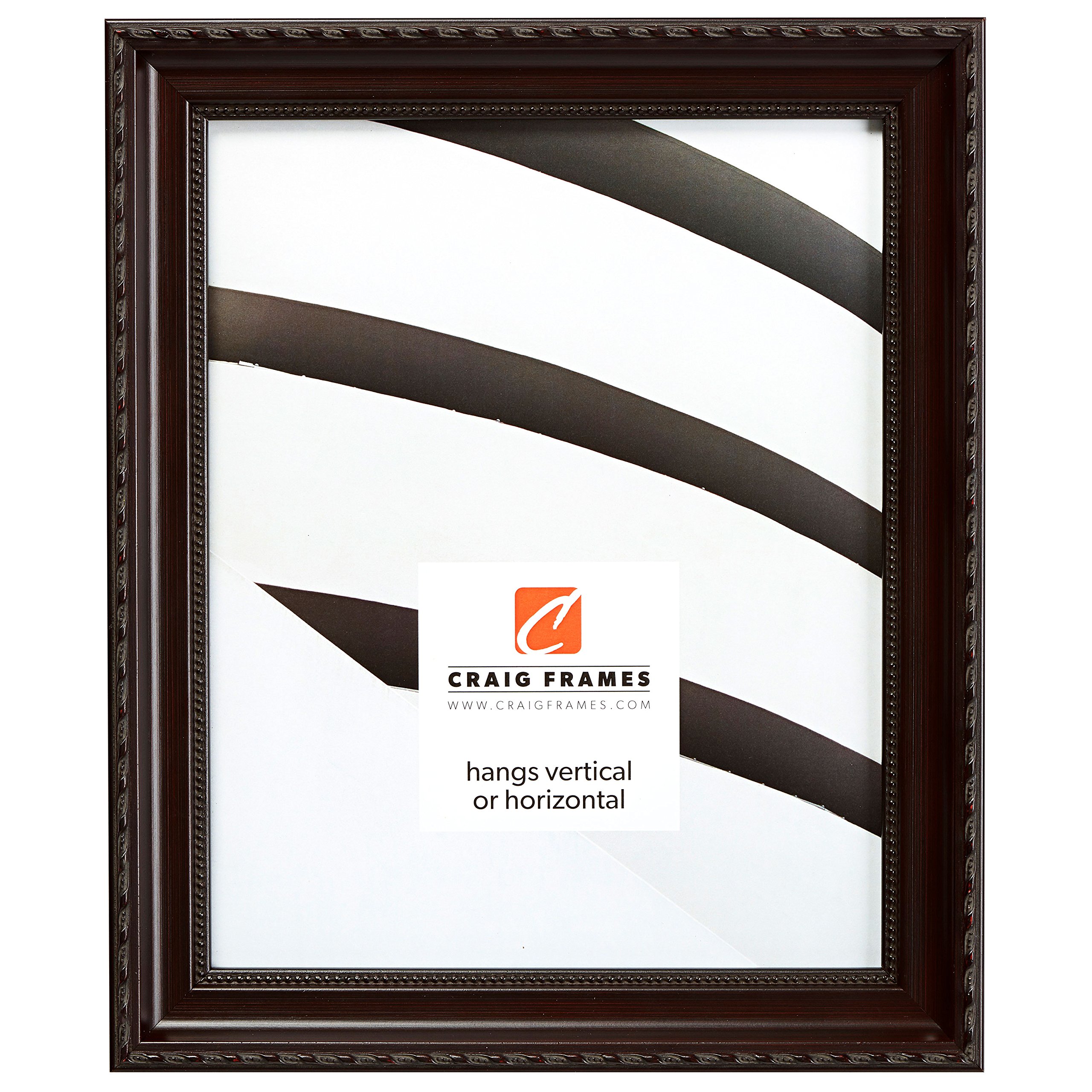 Craig Frames Annesbury, 5x7 Picture Frame, Dark Walnut