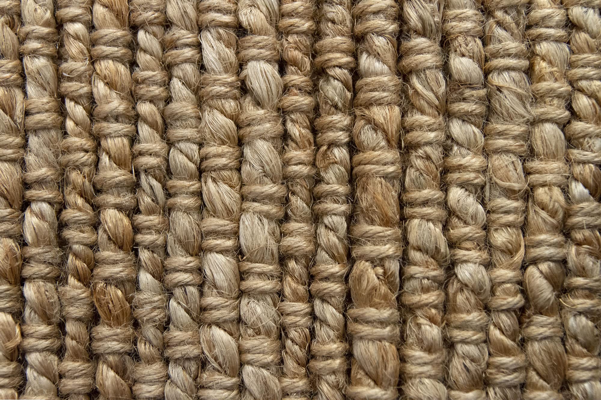 HAMID - Pack 2 Tapis en Jute Giralda Couleur Naturelle, Tapis 100% Fibre de Jute, Tressé à la Main, Tapis de Salon, Salle à Manger, Chambre, Couloirs, (60x110cm) 2 pcs