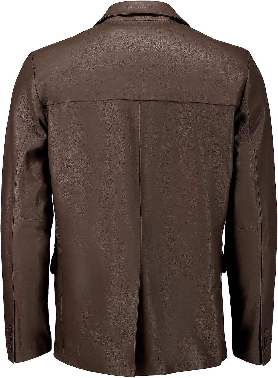 Jild Invisible Stitching Casual Leather Blazer for Men - 2-Button Closure Coat Style Regular Fit Lambskin Leather Jacket Men - Image 4