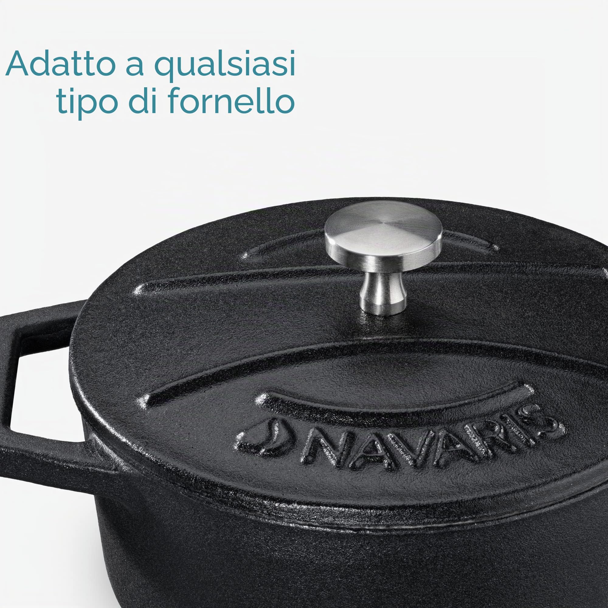 Navaris 4 Mini Cocotte Monoporzione Ghisa - Set Pirofile - Pirofila Microonde - Pentola da Forno - Ciotola con Coperchio - Cocottine - Ciotole Crema Catalana - per Zuppa di Cipolle