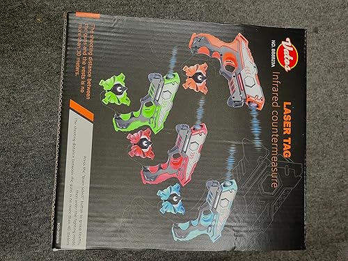 Miniatura 10 de VATOS Pistola láser recargable  Juego de 4 etiquetas láser infrarrojos SYNC de datos en tiempo real, juego de 4 pistolas 4 chalecos, juego de