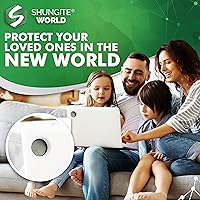 Vista 7 de 7 calcomanías auténticas de Shungite pulidas de 1.96 pulgadas (1.969 in) de piedra de energía curativa genuina placa de protección para teléfono