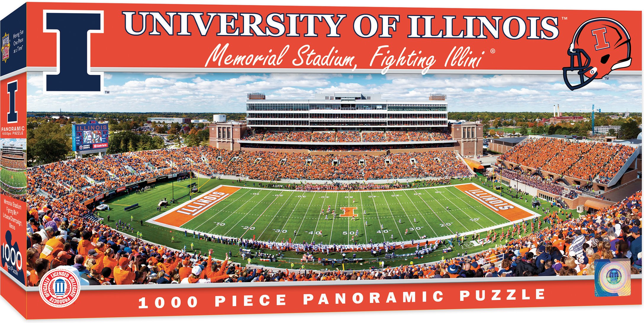 MasterPieces NCAA Illinois Fighting Illini Stadium Panoramic Jigsaw Puzzle, 1000-Piece