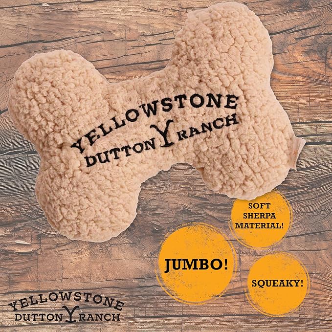 design LAB, Inc. Juguete para perros Yellowstone Hueso de peluche grande miniatura 2