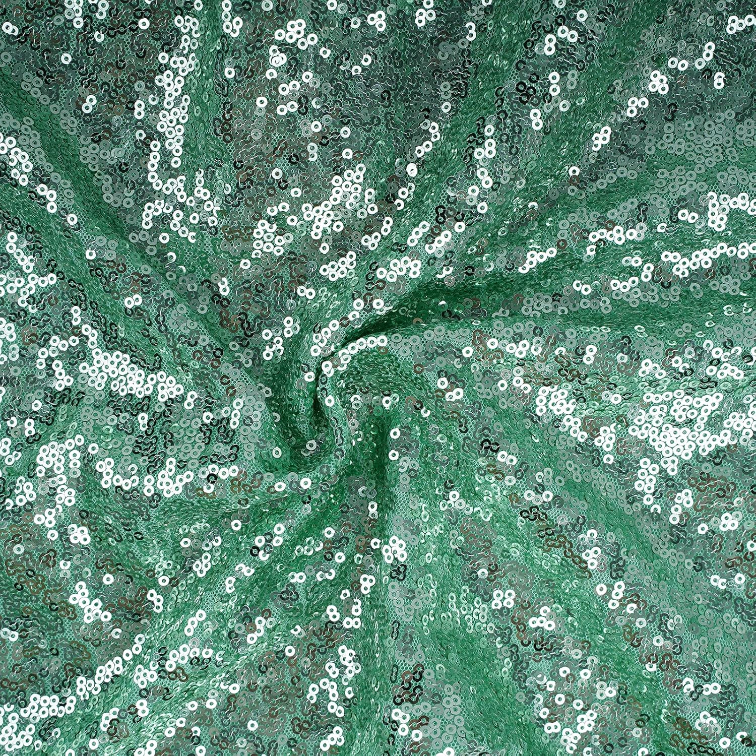 Light Green Sequin Tablecloth Mint Green 60x120 inch Rectangle Glitter Shiny Table Cover for Christmas Wedding Birthday Holiday Event Party Dinners Candy Cake Table Decoration