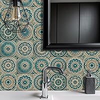 Vista 53 de Alwayspon Adhesivo para azulejos de pared moriscos, despegar y pegar, calcomanías de vinilo autoadhesivas para azulejos de cocina y baño, 6 x 6