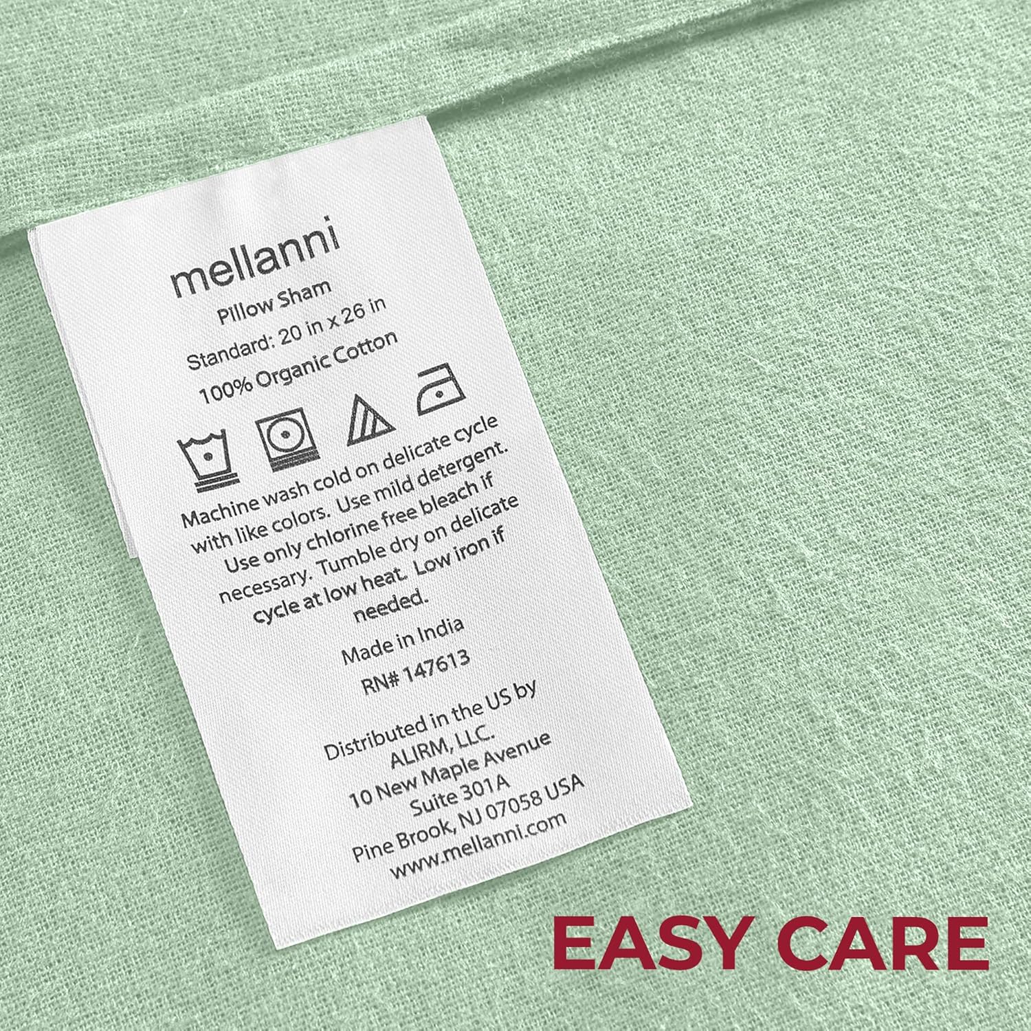 Mellanni Duvet Cover Flannel Set - Soft 100% Organic Cotton Bedding Sets & Collections - Button Closure & Corner Ties (King, Sage)