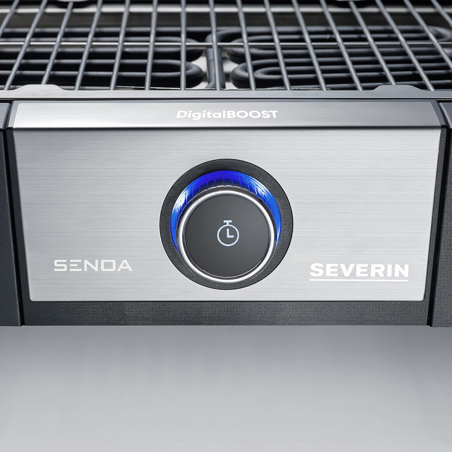 SEVERIN SENOA DigitalBOOST PG 8114 - Barbecue elettrico per interni ed esterni, con avvio rapido fino a 500 °C, con superficie SafeTouch, acciaio inox/nero, PG 8114 SEVERIN SENOA DigitalBOOST PG 8114 - Barbecue elettrico per interni ed esterni, con avvio rapido fino a 500 °C, con superficie SafeTouch, acciaio inox/nero, PG 8114
