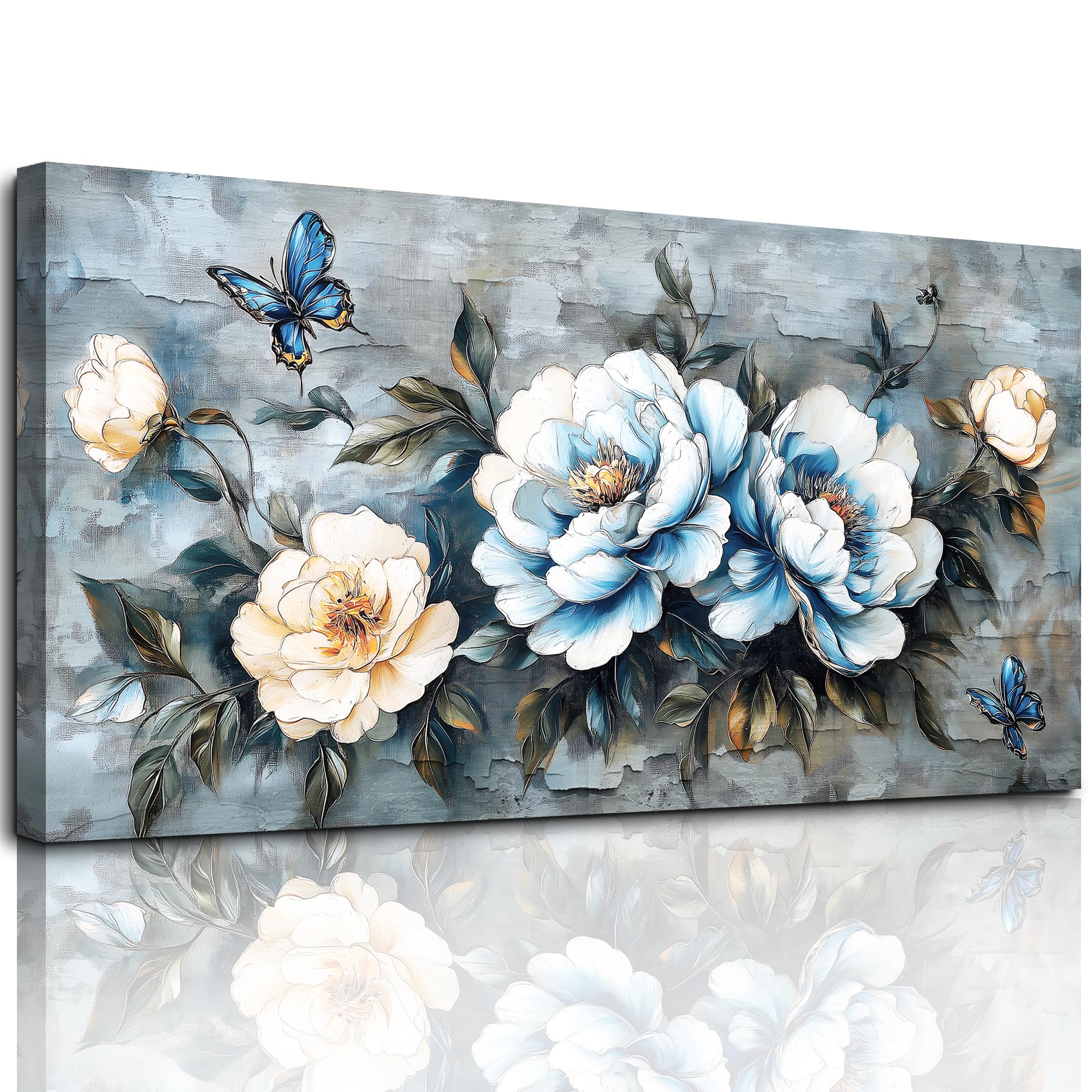 MHARTK66 Modern ästhetische Bilder Wohnzimmer Blumen Gemälde 60x120 cm