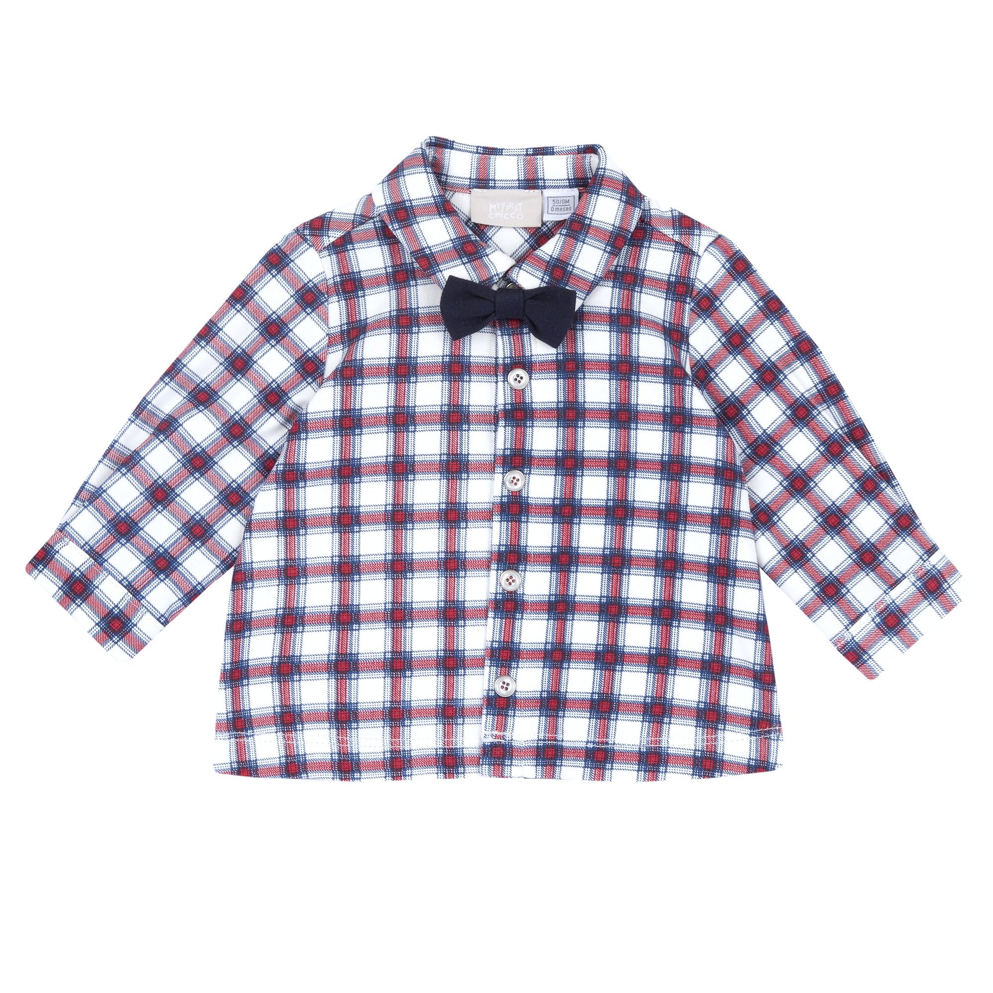 Chicco, Completo Elegante Neonato con Camicia e Salopette, in Morbido Tessuto, Abbigliamento Bambino 0-24 Mesi, Idee Regalo Nascita, Designed in Italy