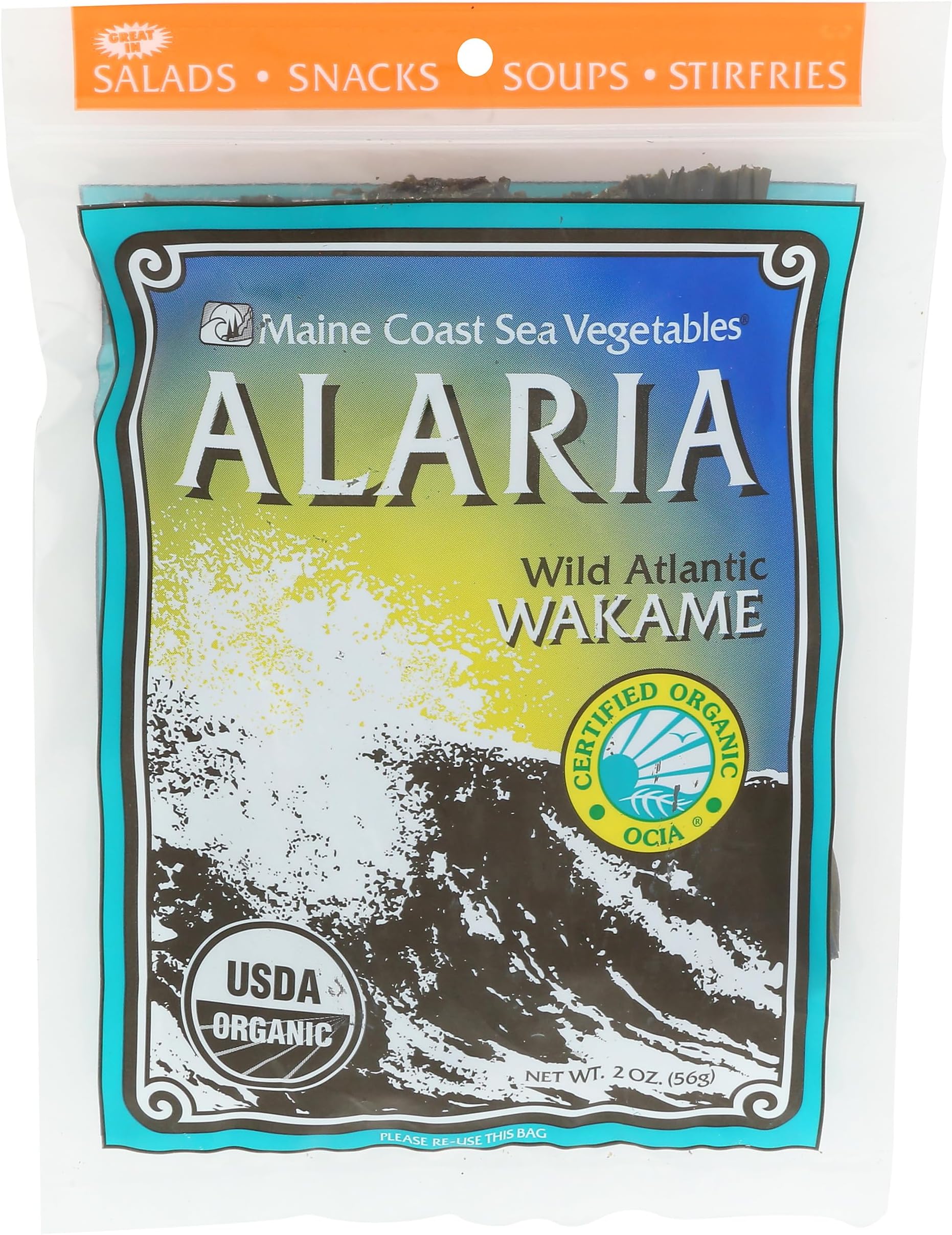 Maine Coast Sea Vegetables, Alaria, Wild Atlantic Wakame, 2 oz (56 g)