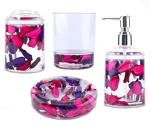 Locco Decor 4 Piece Acrylic Liquid 3D Floating Motion Bathroom