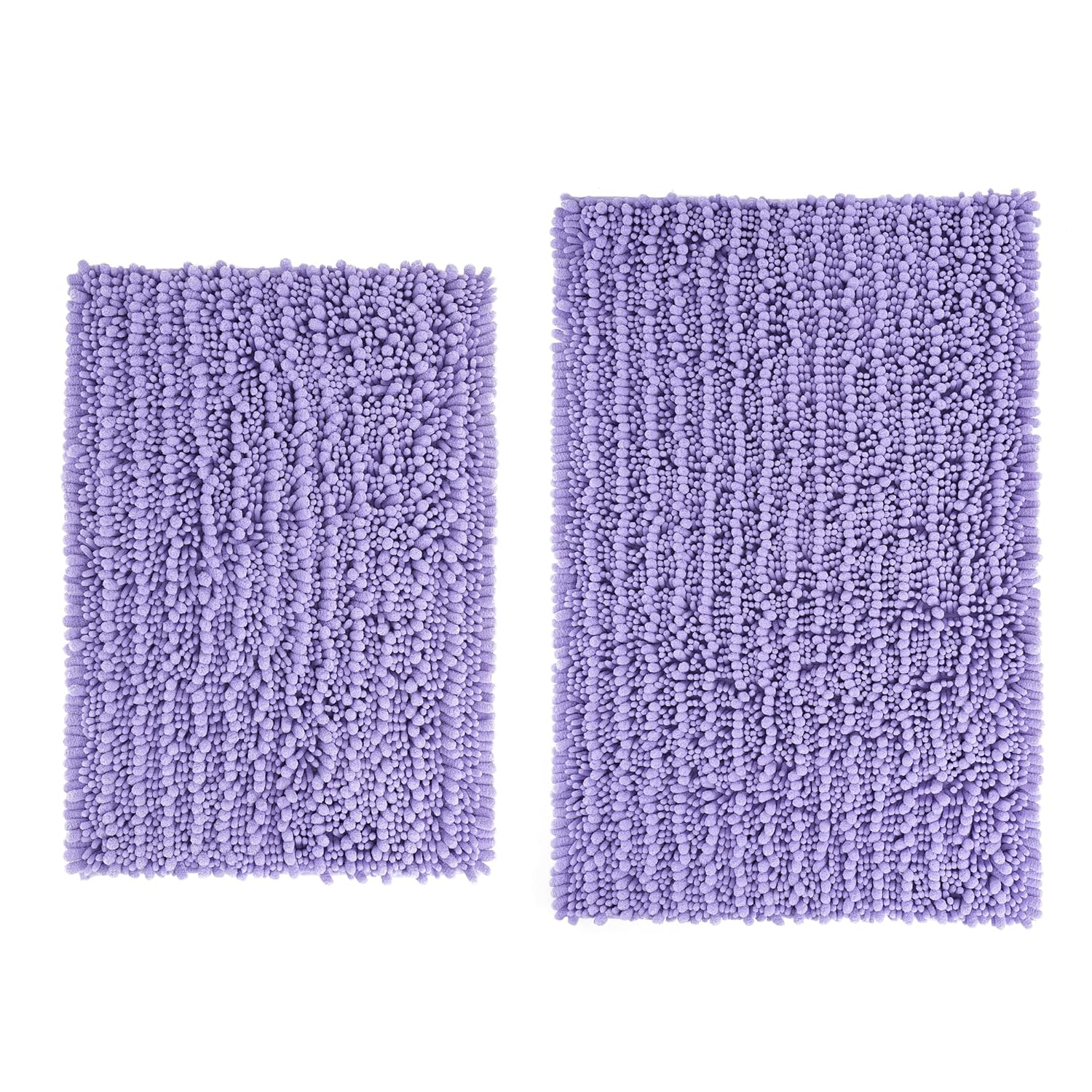 2 Pieces Bath Rug Set Extra Thick Absorbent Chenille Absorbent Upgrade Non-Slip Quick Dry Soft Plush for Tub
