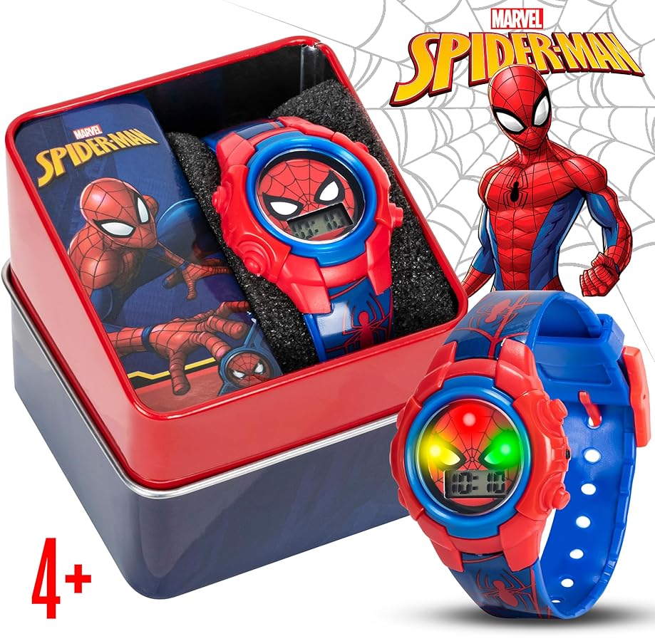 Digital スパイダーマン Amazon.com: Marvel Spider-Man Kids Flashing Light-Up LCD
