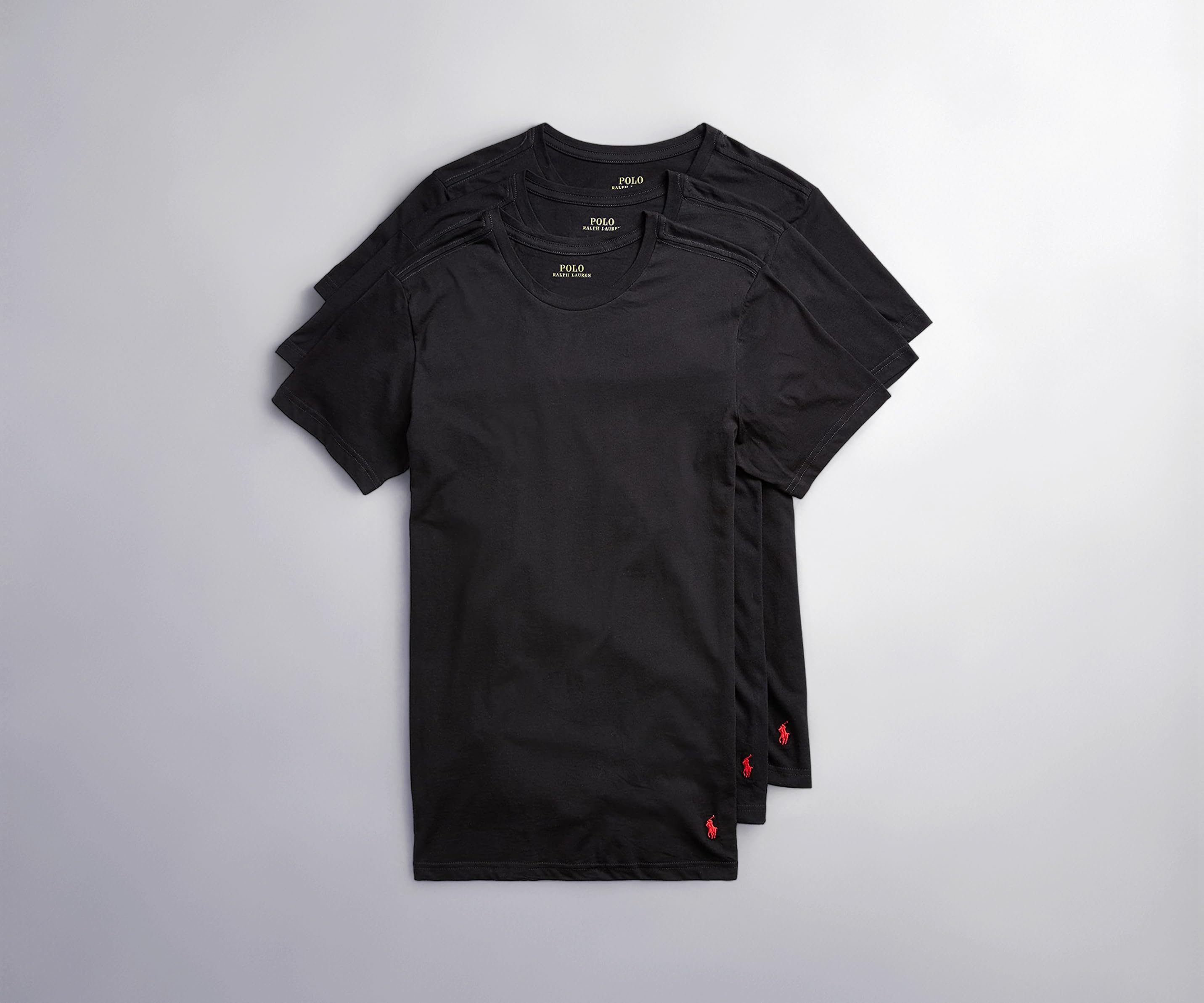 Men's Slim Fit Cotton Crew Undershirts 3-Pack