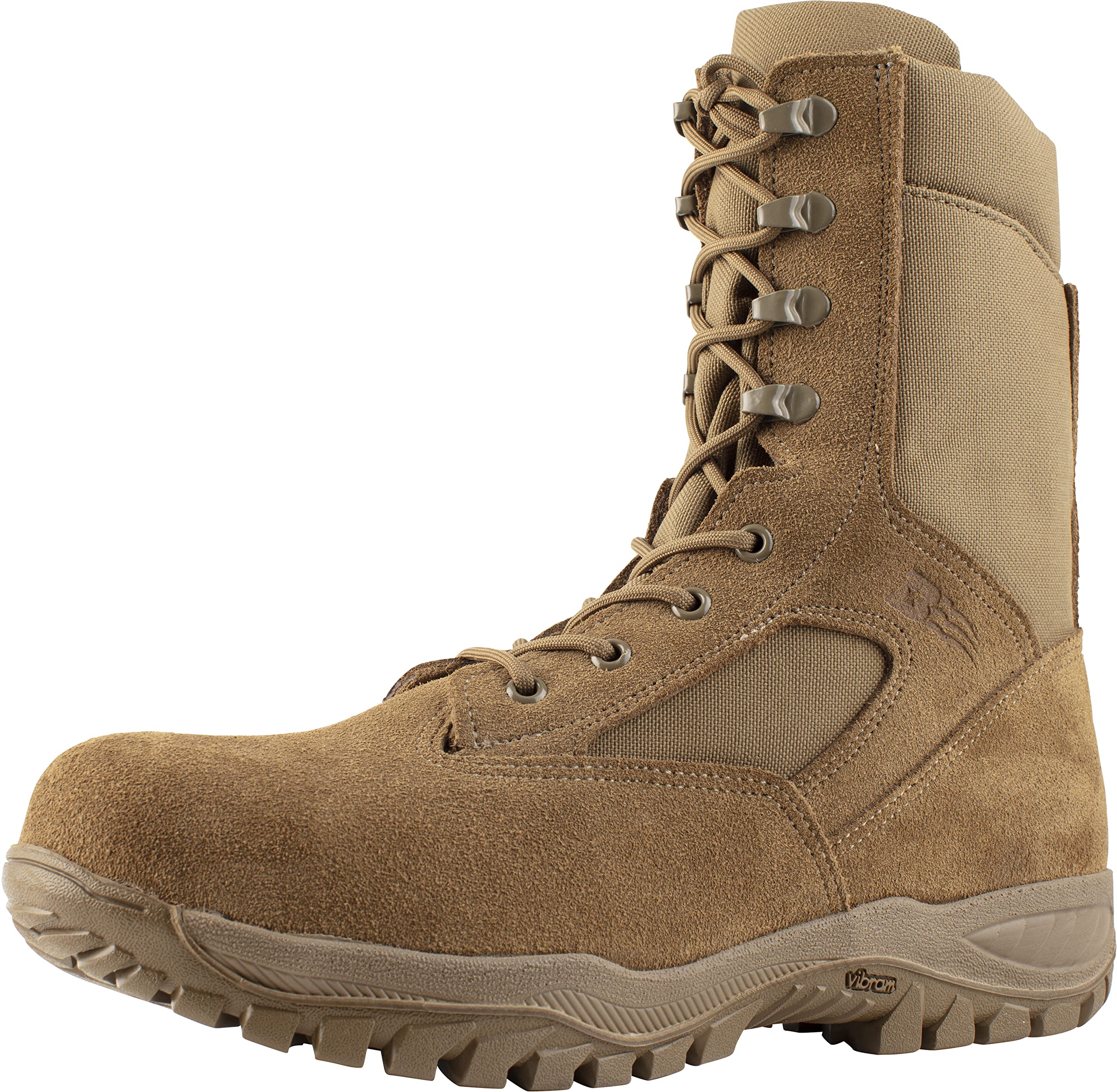 Belleville C312Z CT 8 Inch Ultralight Composite Toe Side-Zip Military Work Boots for Men - Air Force OCP Coyote Brown Leather with Traction Outsole; Berry Compliant