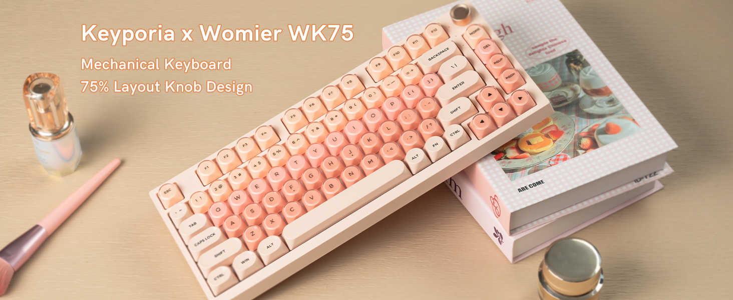 Amazon.com: Keyporia WK75 Wireless Mechanical Keyboard with Knob