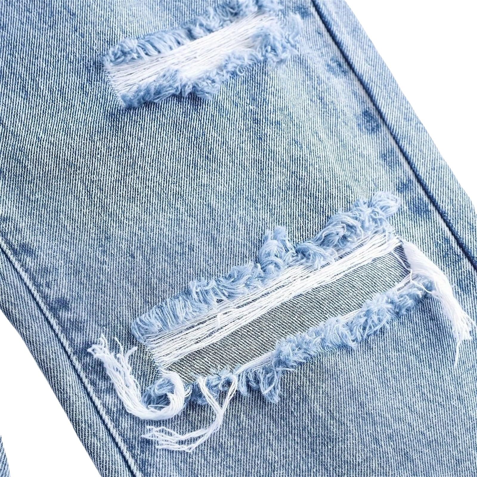 Baggy Jeans Mädchen mit Gummizug Wide Leg Denim Hosen Weite Hose High Waist für Teenager und Kinder Hip Hop Style Y2k Mode Cool Lang Hose Mode Streetwear Teenager Kleidung für 7-14 Jahre