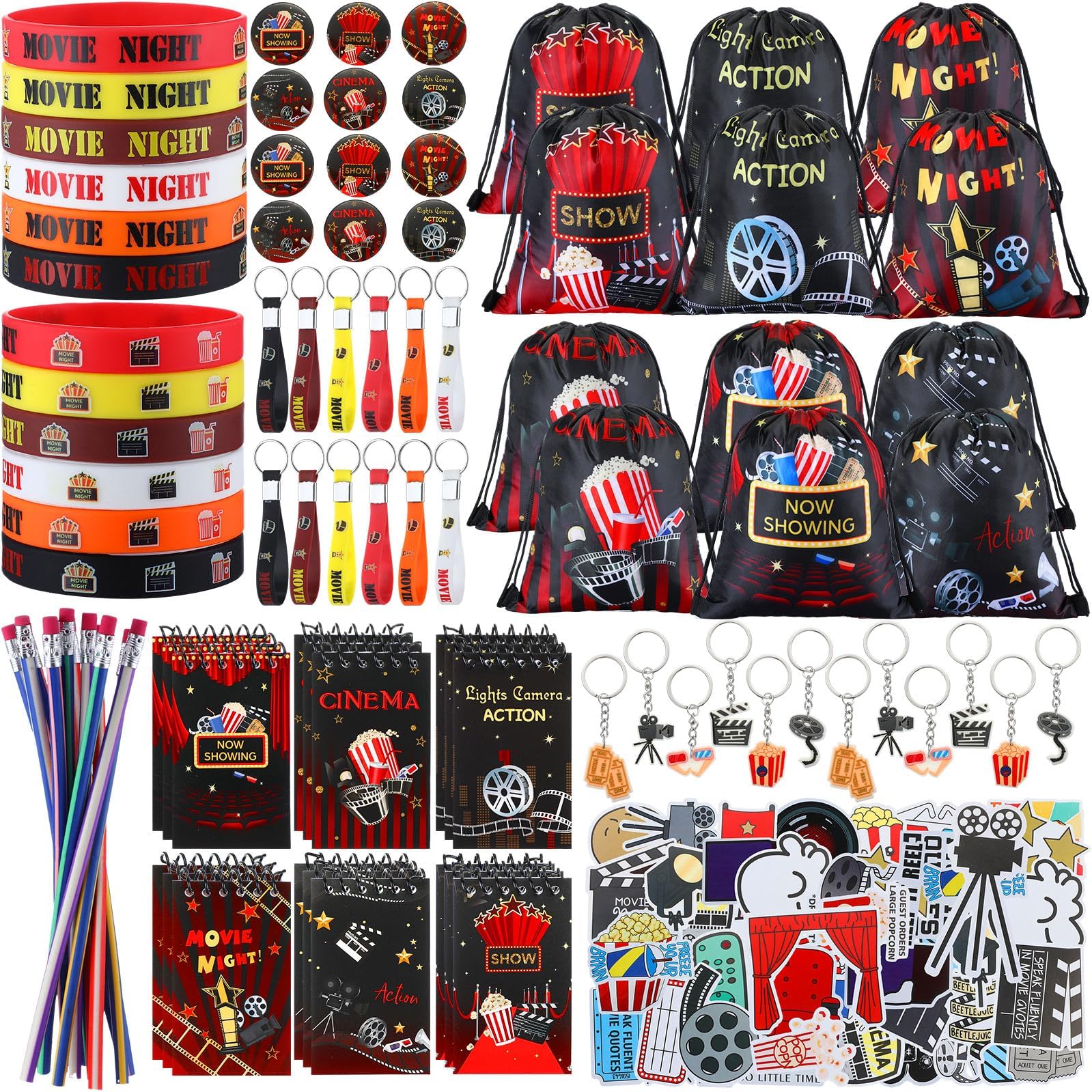 Aliceset 24 Pcs Clear Gift Bags With Handles PVC Gift Wrap Bags Reusable Clear Goody - View #5