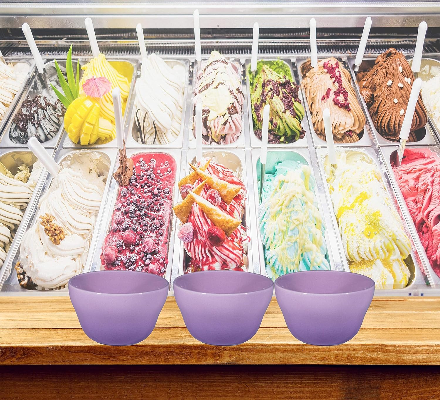 Ceramic 8 Oz Dessert Bowls - Set of 6 (Gradient Purple) : Home & Kitchen