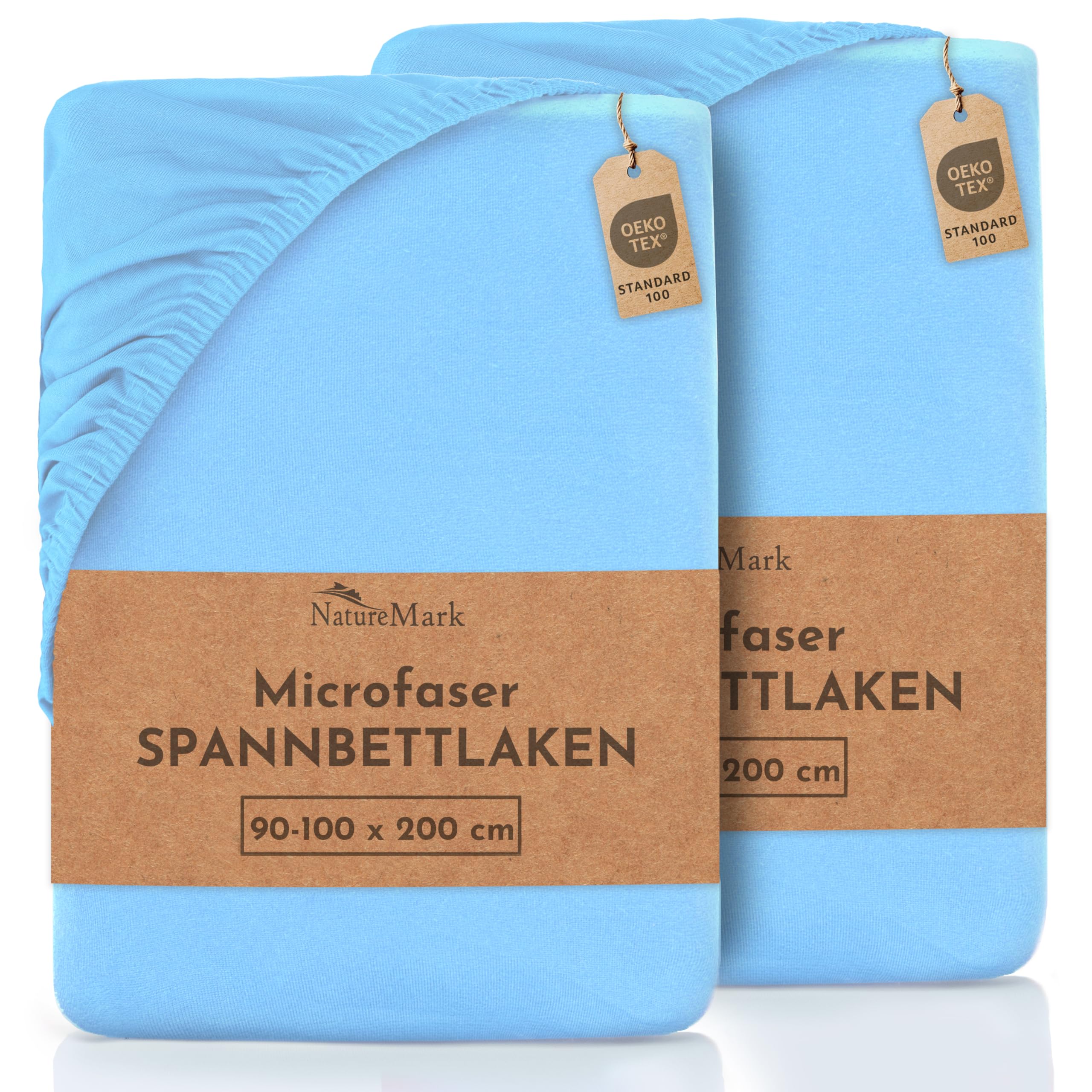 Lot De 2 Draps-housses Pour Lit De Voyage Bébé 95x65cm - Microfibre Douce, Oeko-Tex | Hypoallergénique, Lavable Machine