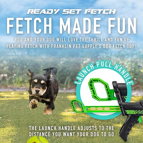 Vista 2 de Franklin Pet Supply Co. - Mini lanzador de pelotas de tenis para perros, mini cañón lanzador de pelotas de tenis para perros y juegos activos