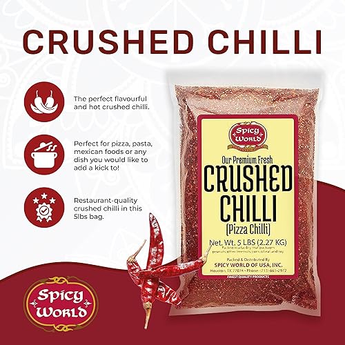 Miniatura 9 de Spicy World - Copos de pimiento rojo triturado de 10 libras a granel - Copos de chile