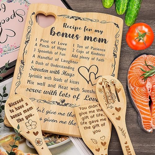 Miniatura 5 de Regalos para mamá Regalos de cumpleaños para mamá de hija e hijo, juego de tabla de cortar para mamá, regalo ideal para el día de la madre, regalo