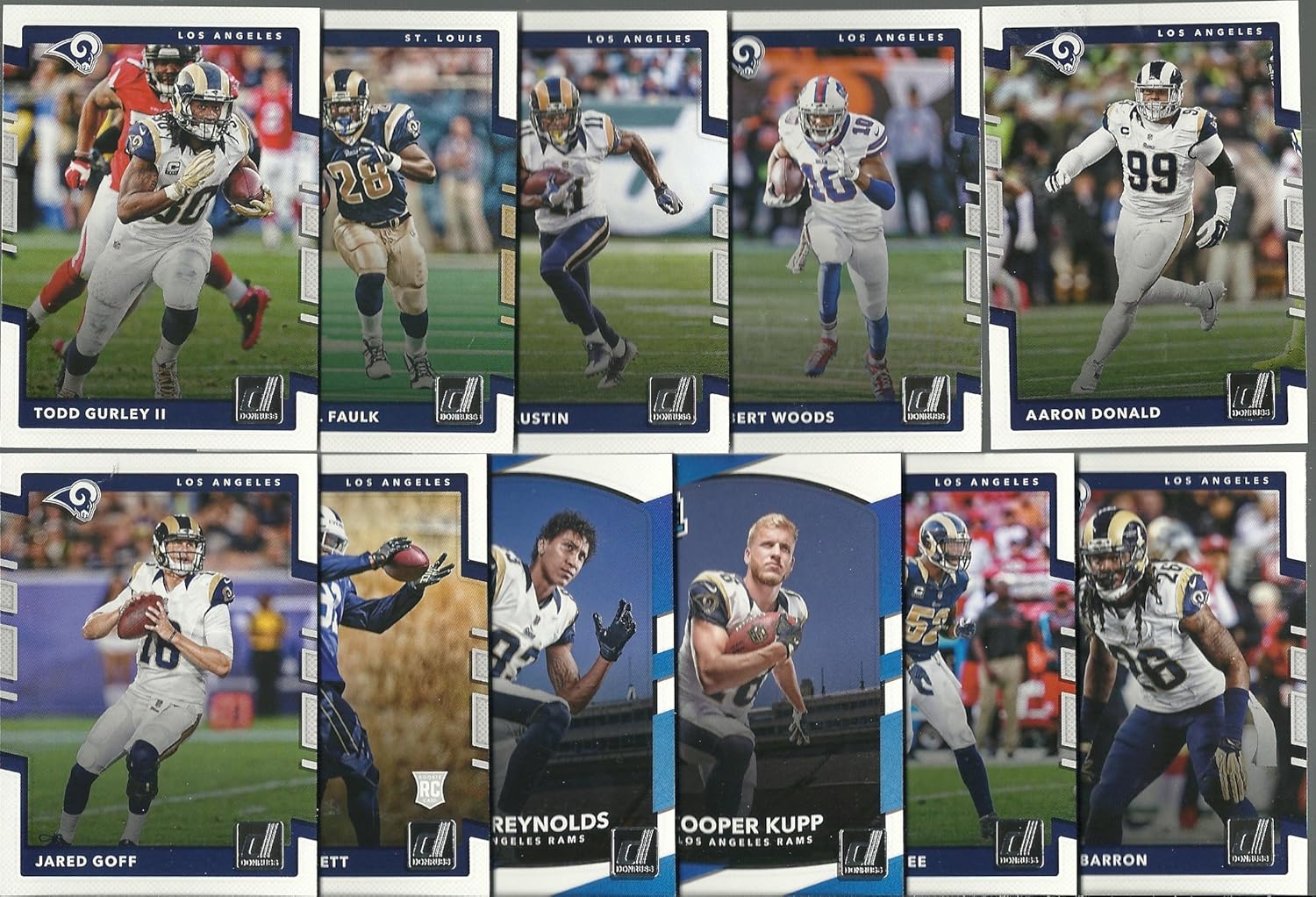 2017 Panini Donruss & Score Football Los Angeles Rams 2 Team Set Lot Gift Pack 25 Cards W/Rookies