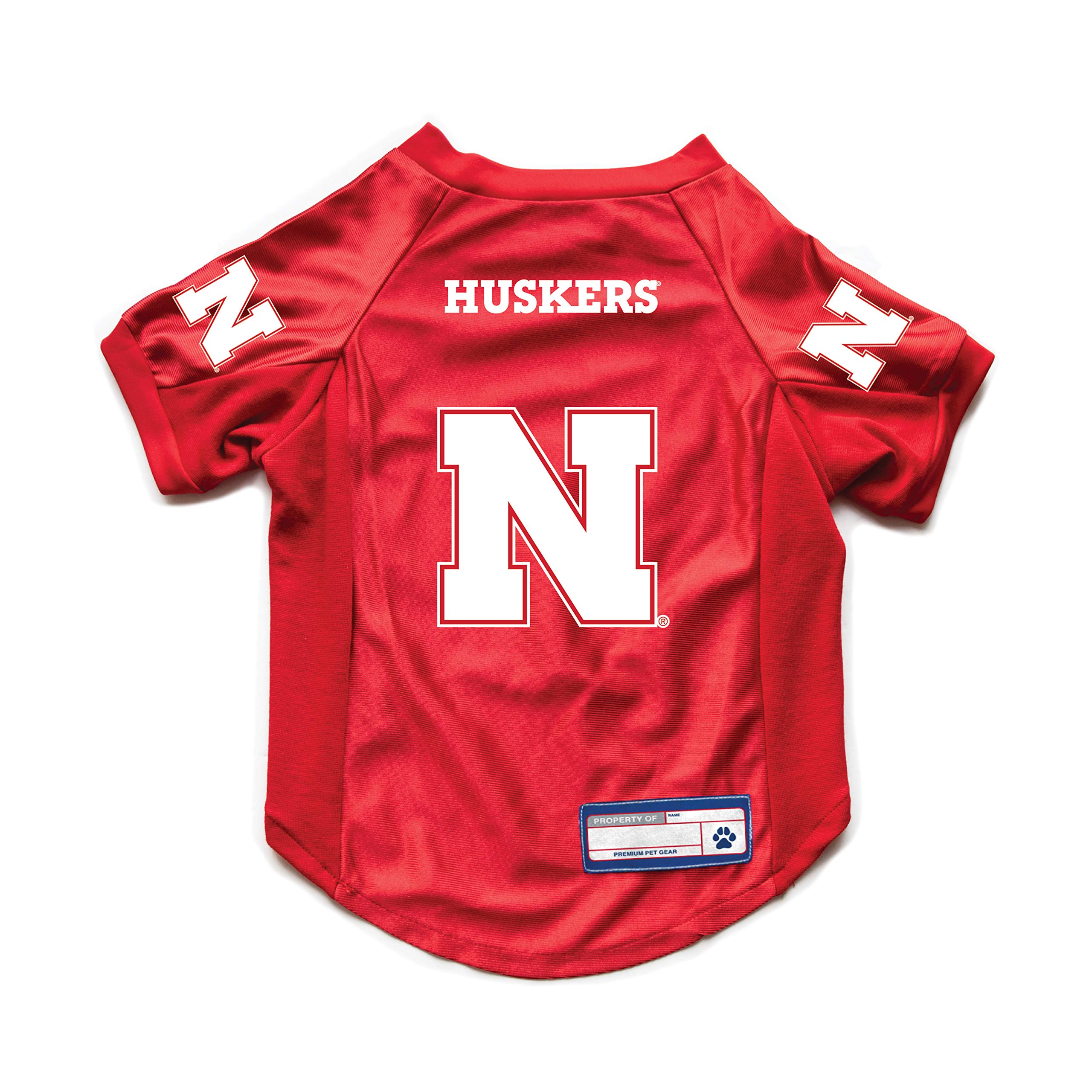 Littlearth NCAA Nebraska Cornhuskers Stretch Pet Jersey, Team Color, Medium
