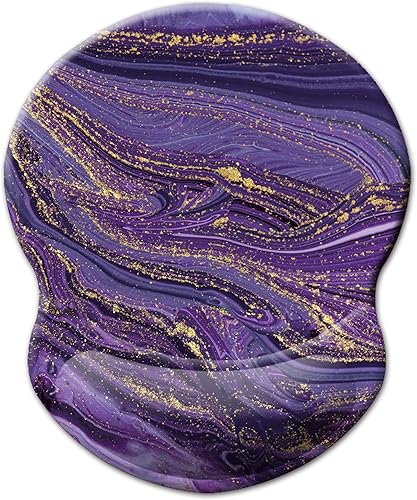 Miniatura 40 de Alfombrilla para mouse con soporte de muñeca, alfombrilla antideslizante para mouse para oficina, computadora, laptop y Mac, duradera, cómoda y 05