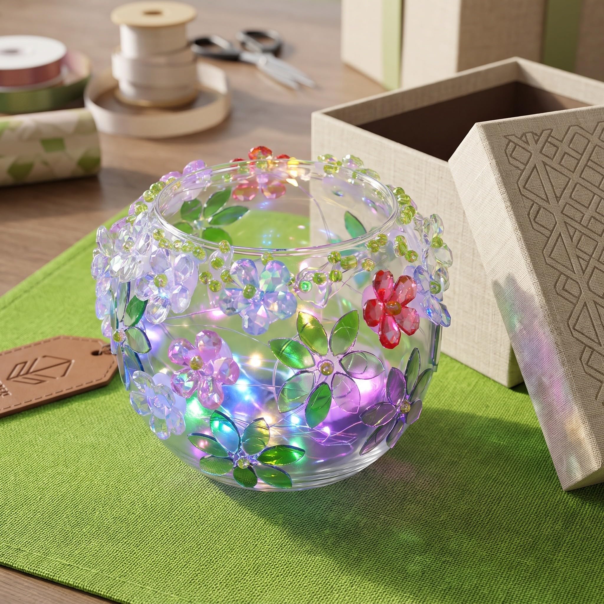 OSALADI 1 zestaw świeczników mozaikowych DIY Craft Szklany kubek Ręcznie