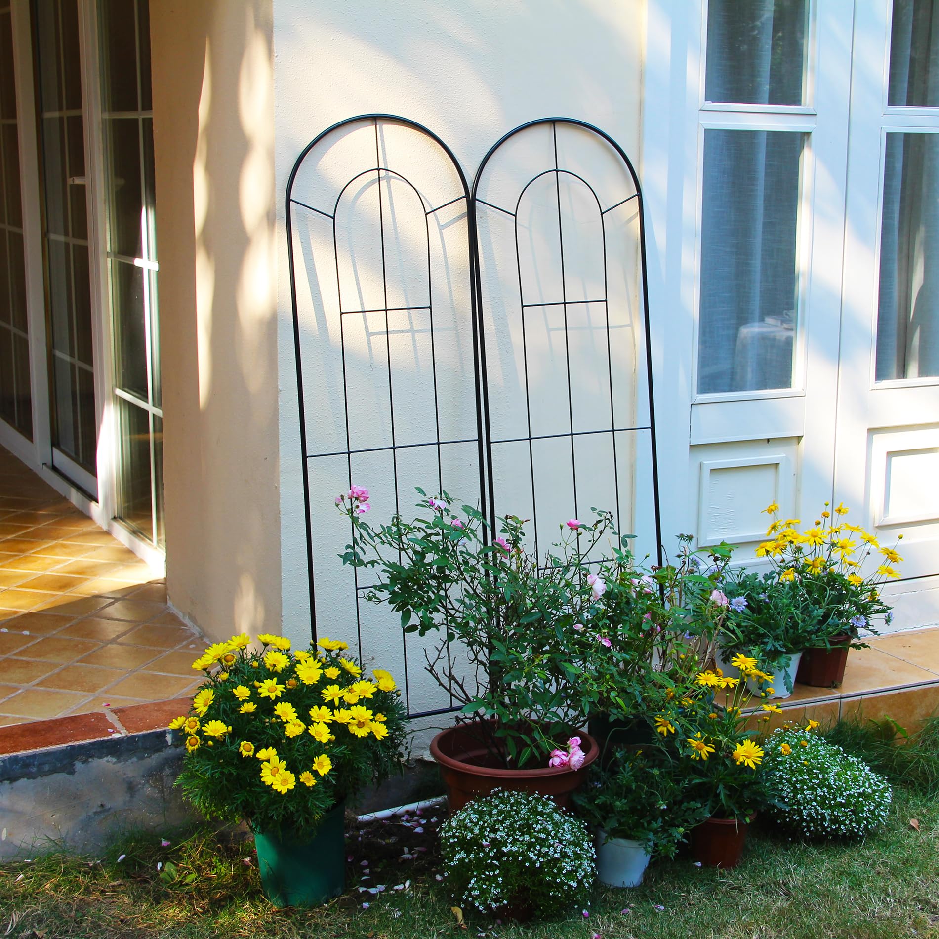 Metal Garden Trellis For Climbing Plants - Pack Of 4 | Ubuy