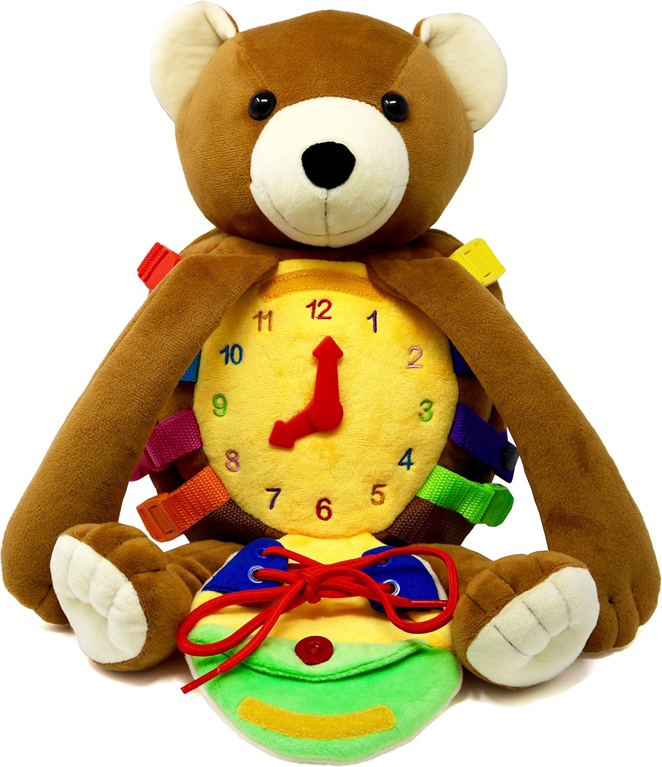 Buckle Toys Bear Backpack Plush Toddler Travel Toy Maldives Ubuy