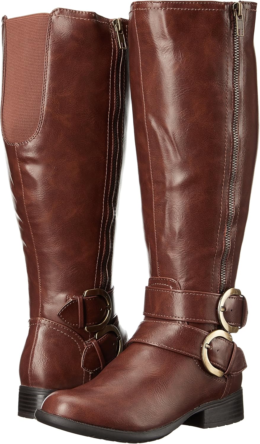 LifeStride Women's X-must Wc Riding Boot 5.5 Dark Tan