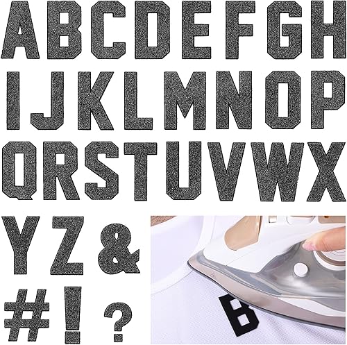 Miniatura 1 de 279 letras termo-adhesivas de 2 pulgadas, letras A-Z, letras de transferencia de letras de Navidad, calcomanías de letras flocadas para planchar,