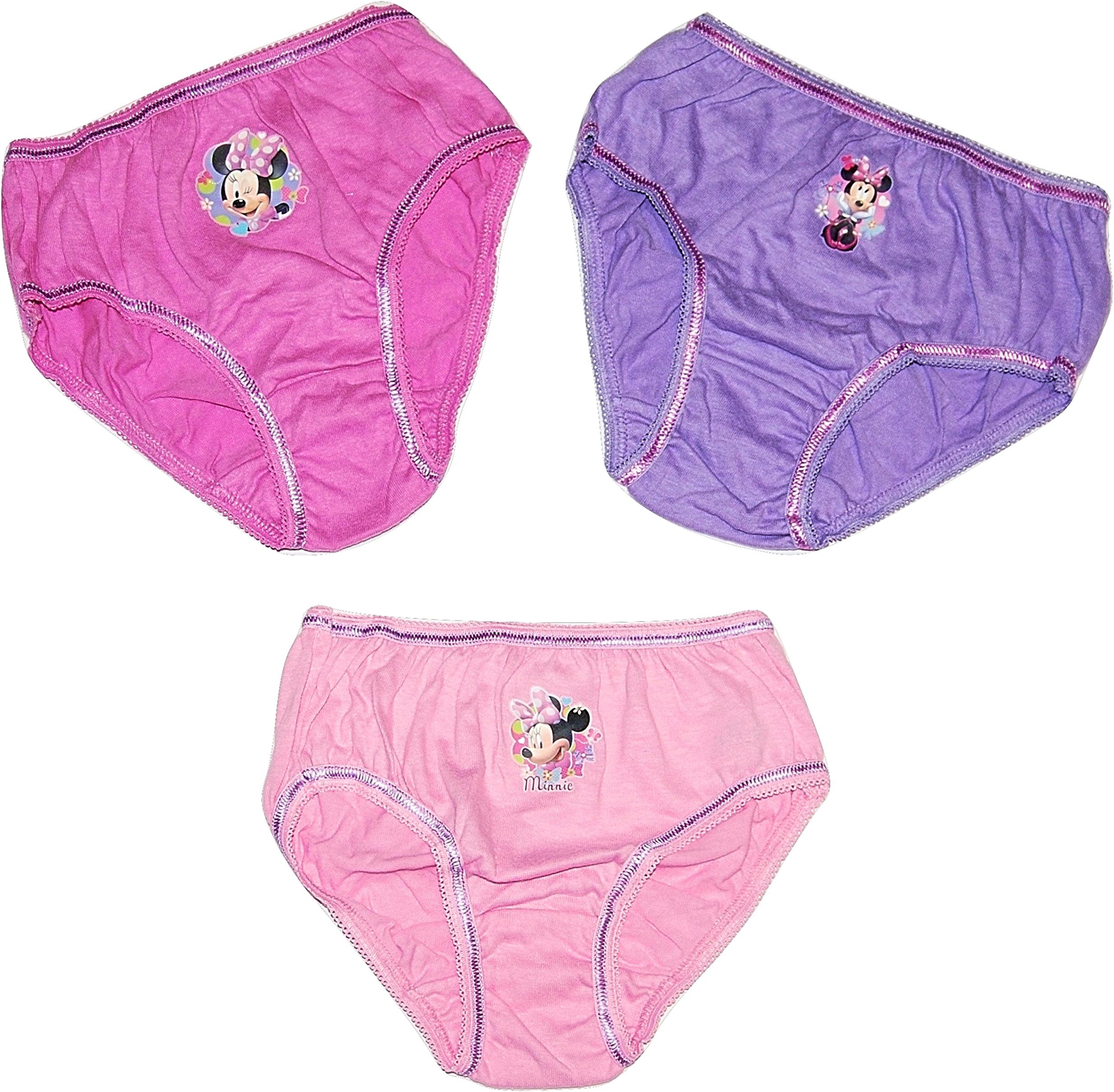 Disneys Minnie Mouse Girls Briefs Pants Knickers Underwear 3 Pack 18-24 Months 2-3 3-4 4-5 Years