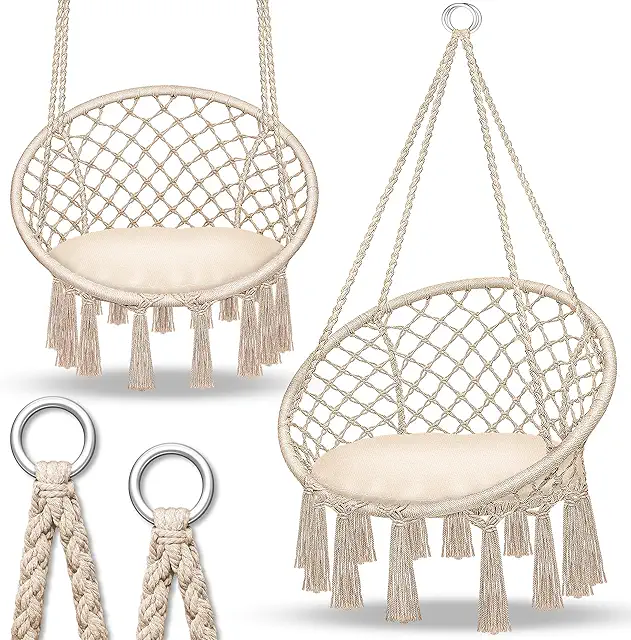 Hamac Chaise Suspendu Tillvex 200kg - Confort Intérieur et Extérieur