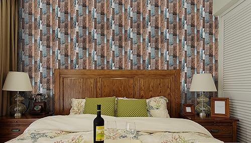 Miniatura 6 de Papel tapiz autoadhesivo con diseño de tablas de madera