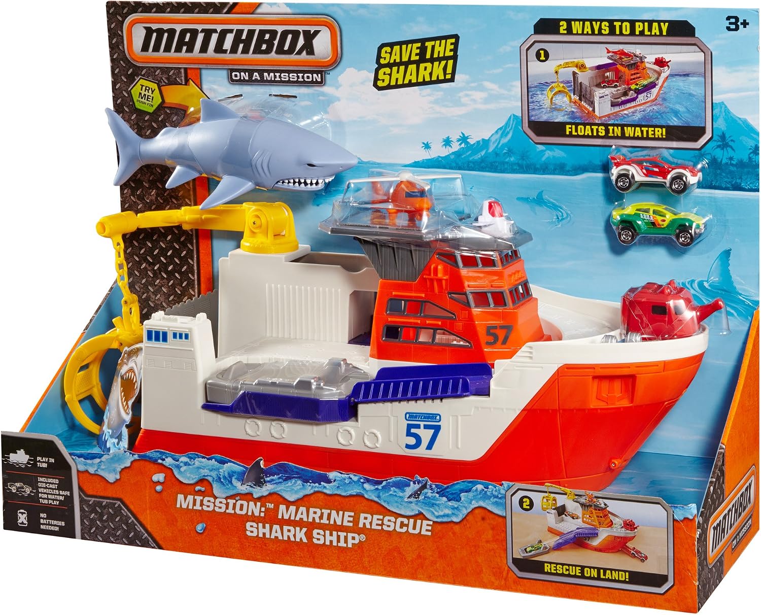 MATCHBOX MARINE RESCUE SHARK SHIP