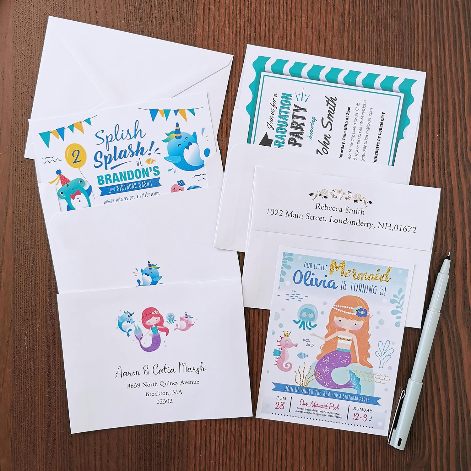Winlyn 1000 Pcs White A2 Invitation Envelopes, Peel & Press Self Seal, 4 3/8 x 5 3/4 Square Flap, RSVP & Return Envelopes, 95lb. Paper, Perfect for Announcements, Greeting Cards, Letters