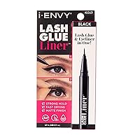 Vista 9 de i-ENVY - Pegamento de pestañas 2 en 1, adhesivo de pestañas y delineador de ojos en uno (0.02 onzas), aplicación rápida y precisa, acabado mate