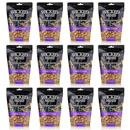 Miniatura 9 de Wicked Minis - Galletas de sopa y ostras  Mini sopa inflada con sabor a salina y salada, mezcla de aperitivos salados, adornos de ensalada de